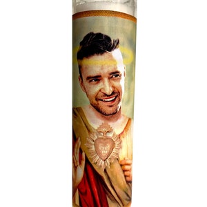 Justin Timberlake Berühmtheits-Parodie-Andachtsgebets-Heiliger-Kerze