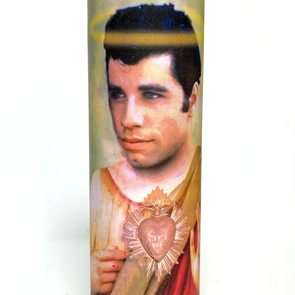 John Travolta Parody Devotional Prayer Saint Candle