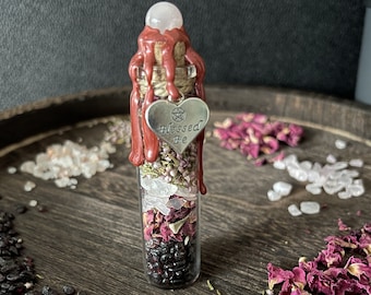 Bendito sea botella de hechizos de amor, tarro de hechizos de amor propio, botella de manifestación de intención, hechizo de protección, tarro de hechizos espirituales,