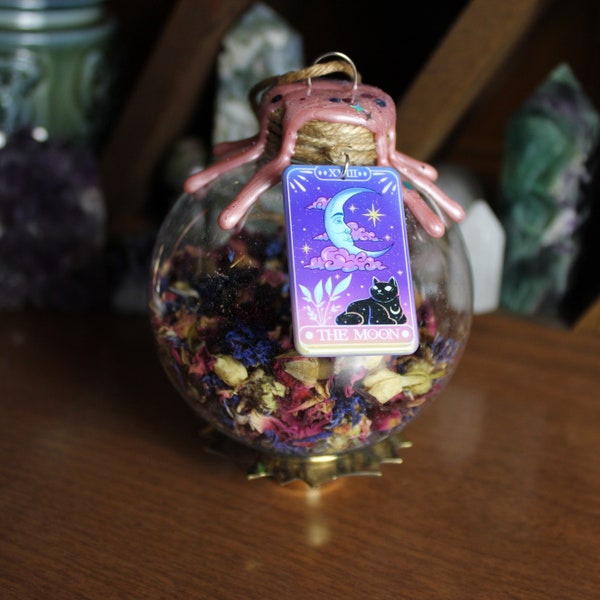 Moon Tarot Witch Ball, Witchy Decor, Protection Witches Ball, Spell Ball