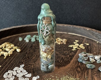 Abundance Spell Bottle, Good Luck Spell Jar, Intention Manifestation Bottle, Protection Spell, Spiritual Spell Jar