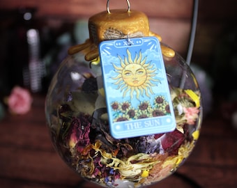 Sun Tarot Witch Ball, Witchy Decor, Witchy Gift
