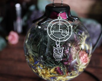 Lilith Goddess Witch Ball, Devotional Ornament, Lilith Altar Decor