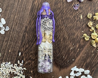 Serenity Moon Spell Jar, Amethyst Moon Spell Bottle, Intention Manifestation Bottle, Calming Spell, Spiritual Spell Jar