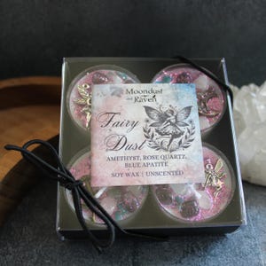 Velas de cristal con polvo de hadas, velas rituales, velas de bruja, decoración de brujas, decoración de hadas, regalo de bruja