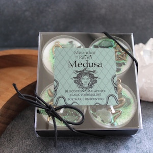 Medusa Tealight Crystal Candles, Ritual Candles, Witchy Candles, Witchy Decor, Medusa Altar, Medusa Candles, Witchy Gift