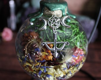 Artemis Goddess Witch Ball, Devotional Ornament, Artemis Altar Decor