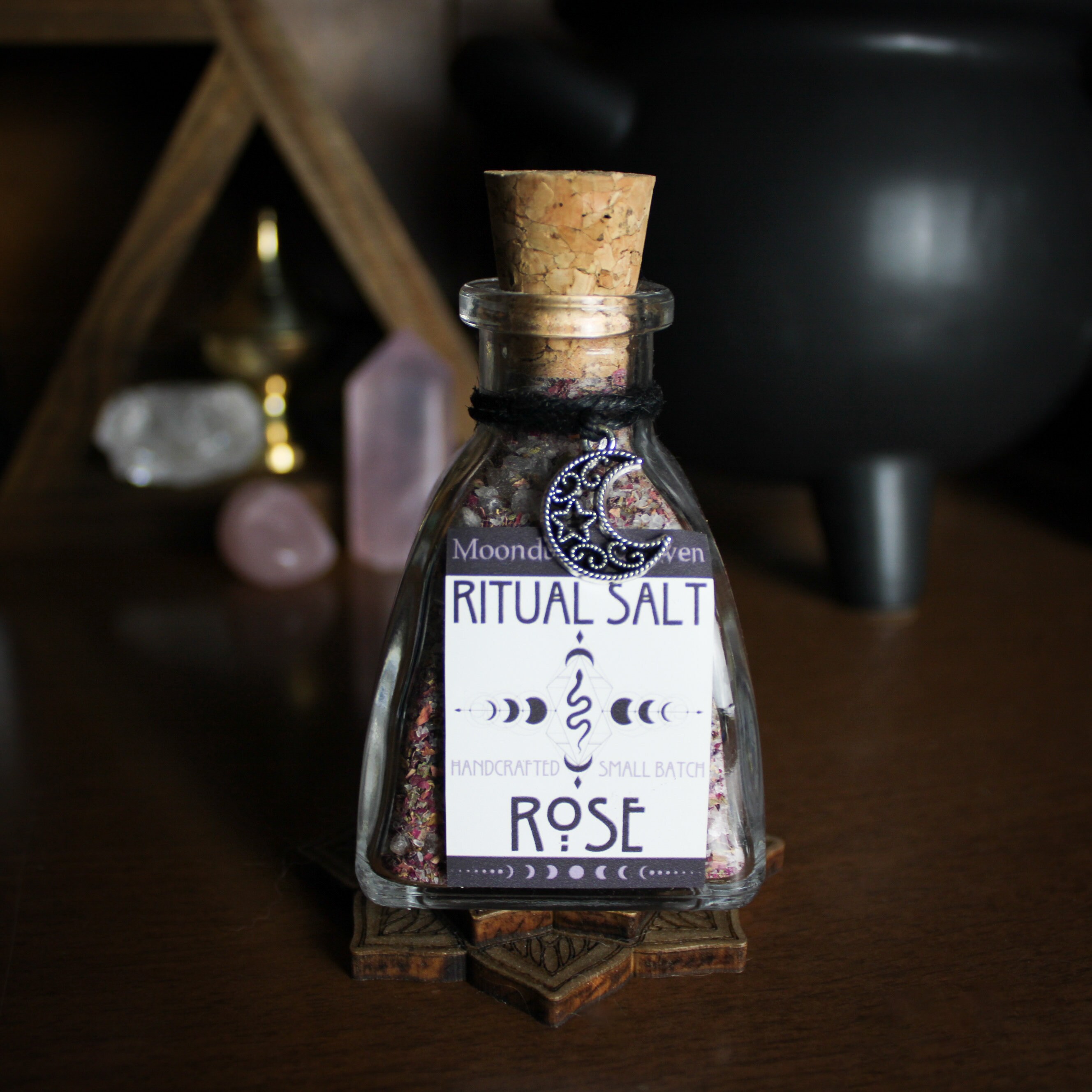 Rose Ritual Salt, Witches Rose Salt, Love Salt, Altar Salt, Casting Salt, Witchcraft Rose Salt, Herbal Salt Blends