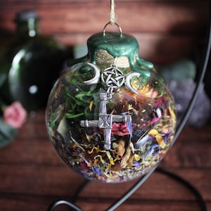 Brigid Goddess Witch Ball, Devotional Ornament, Brigid Altar Decor