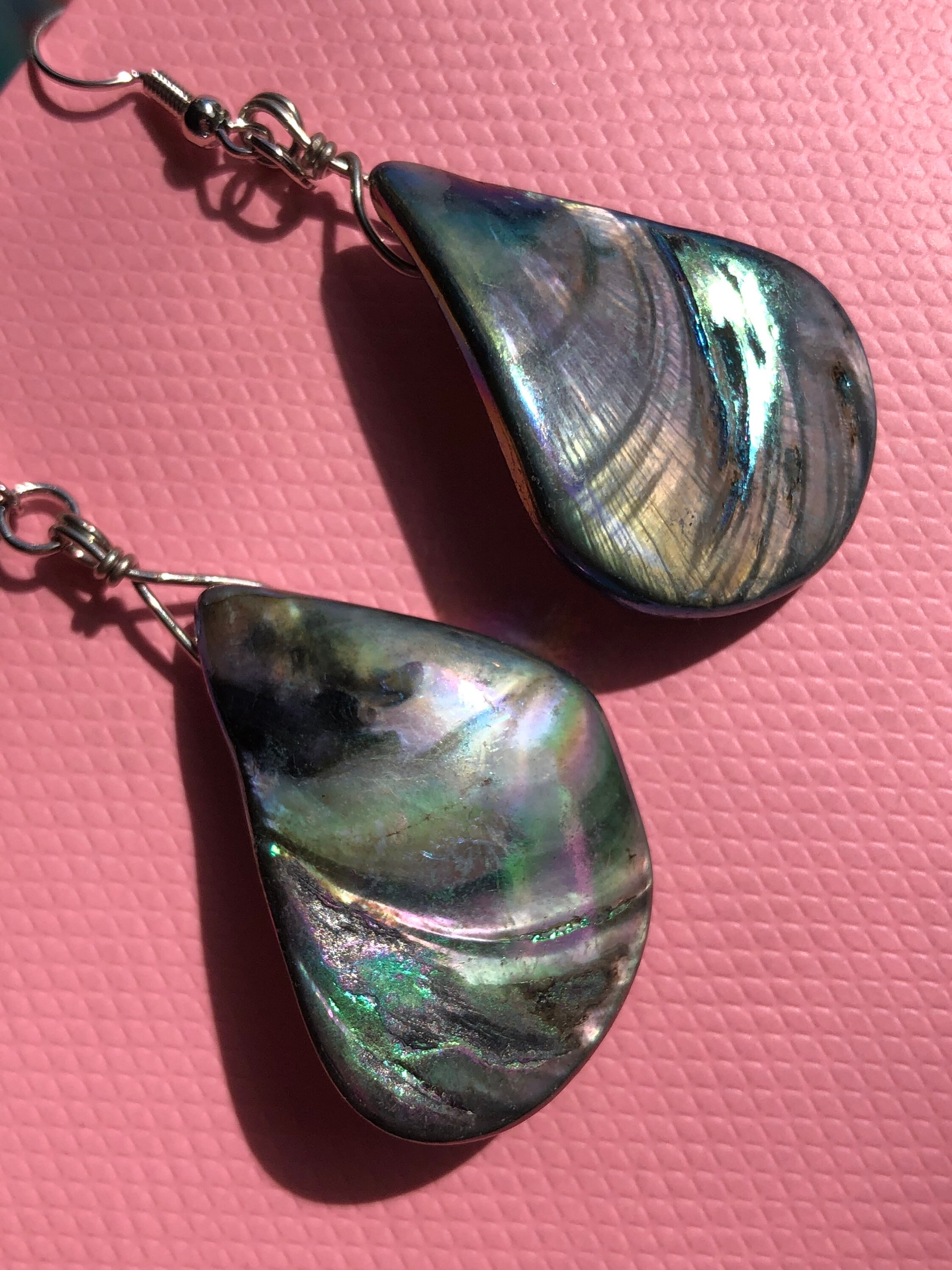 Multicolor Teardrop Shell Earrings Etsy