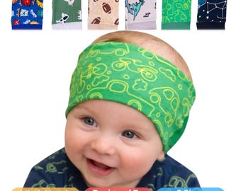 Baby Hearing Aid Headband | Soft | Mesh Ear Coverage | Mix & Match Pattern Bundles | 3 Sizes | Ready to Ship
