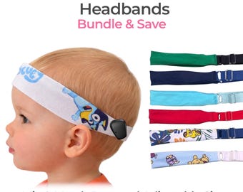 Soft Baha Bone-Anchored Hearing Device| Retention Headband | Solid Colors|Kids Characters