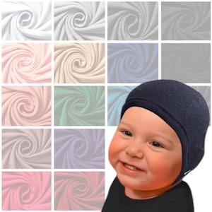 Custom Half Mesh Pilot Cap | Solid Color Baby Hearing Aid Retention Hat | Cochlear Implant