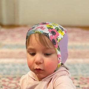 1 Basic Pilot cap/knit baby hat/ hearing aid hat/cochlear implant /retention to keep hearing aids secure/hat to keep hearing aids
