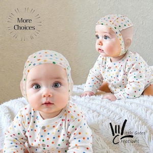 Baby Hearing Retention Pilot Cap: Soft Stretchy Cochlear Implant/Hearing Aid Hat, Ready to ship-