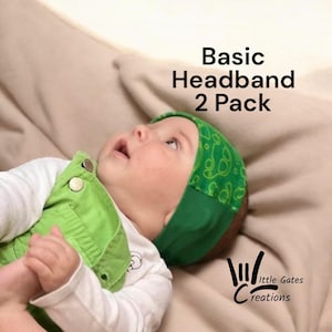 2 Pack Basic headband/Hearing aid/Cochlear implant/Mesh sides/Infant/Child/boy/girl/Accessories/hoh