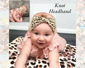 Headband KNOT Style/pattern/Hearing Aid /Cochlear/ Implant/mesh/sides/ kids/baby/bow/style/retention/deaf/hoh