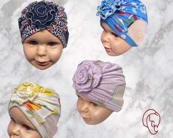 Hearing Aid/Cochlear/Rose style/ Turban/hat/bonnet/deaf/hoh/retention/