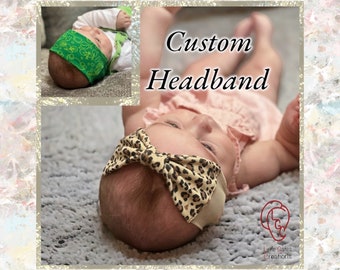 CUSTOM Headband/Deaf/HOH/Hearing Aid/Cochlear/Implant/mesh/Headband/kids/baby/boy/girl/retention/processor