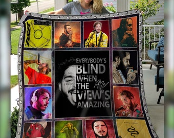 Malone Quilt Blanket Malone American rapper Fleece Blanket