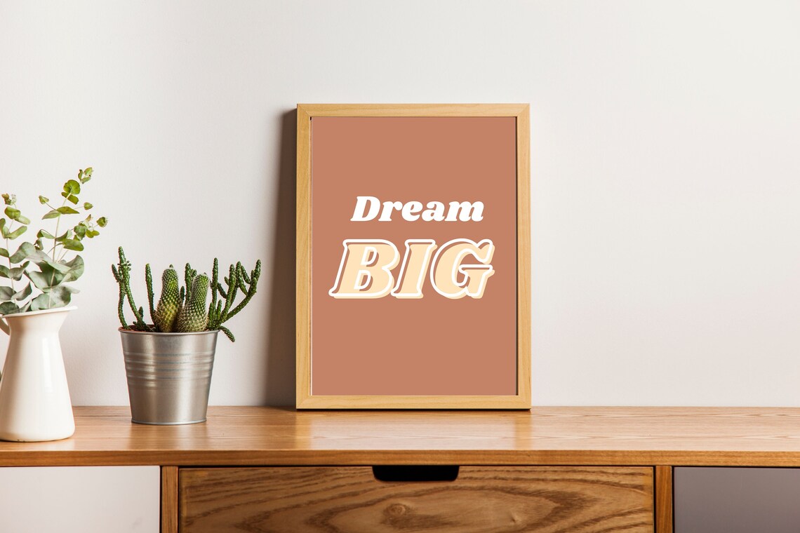 Dream Big downloadable DIY wall print wall art digital Etsy