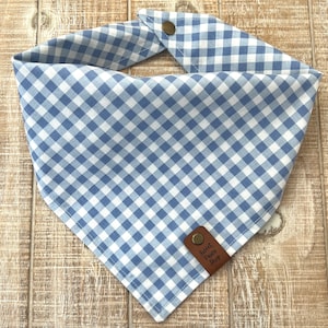 Snap-on Gingham Dog Bandana