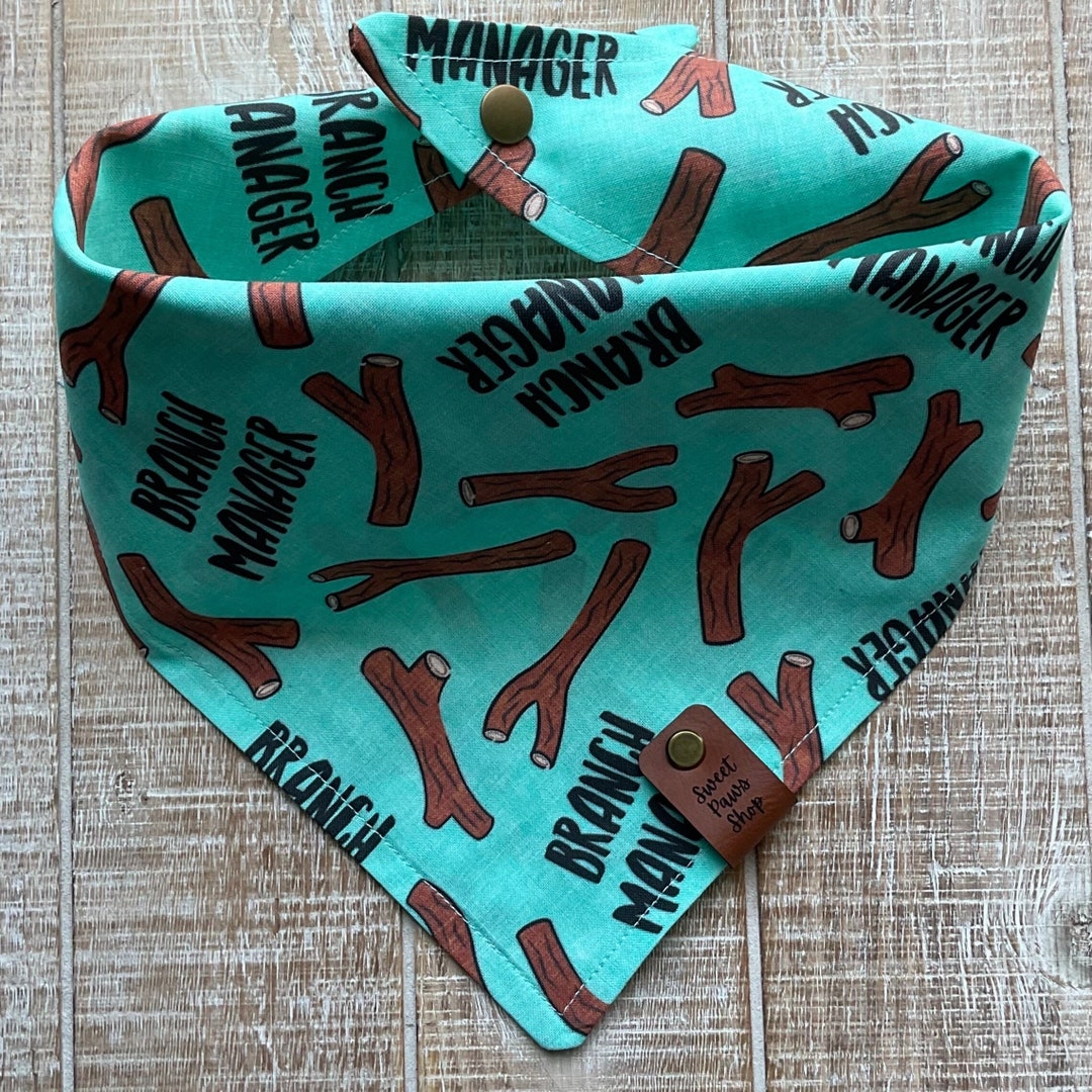 Branch Manager Dog Bandana Funny Dog Bandana Silly Dog Etsy.de