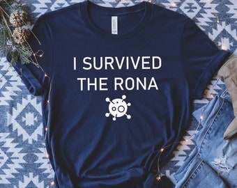 Coronavirus Covid-19 Survivor Viren Survivor Stay Home Corona T-shirt /à manches longues