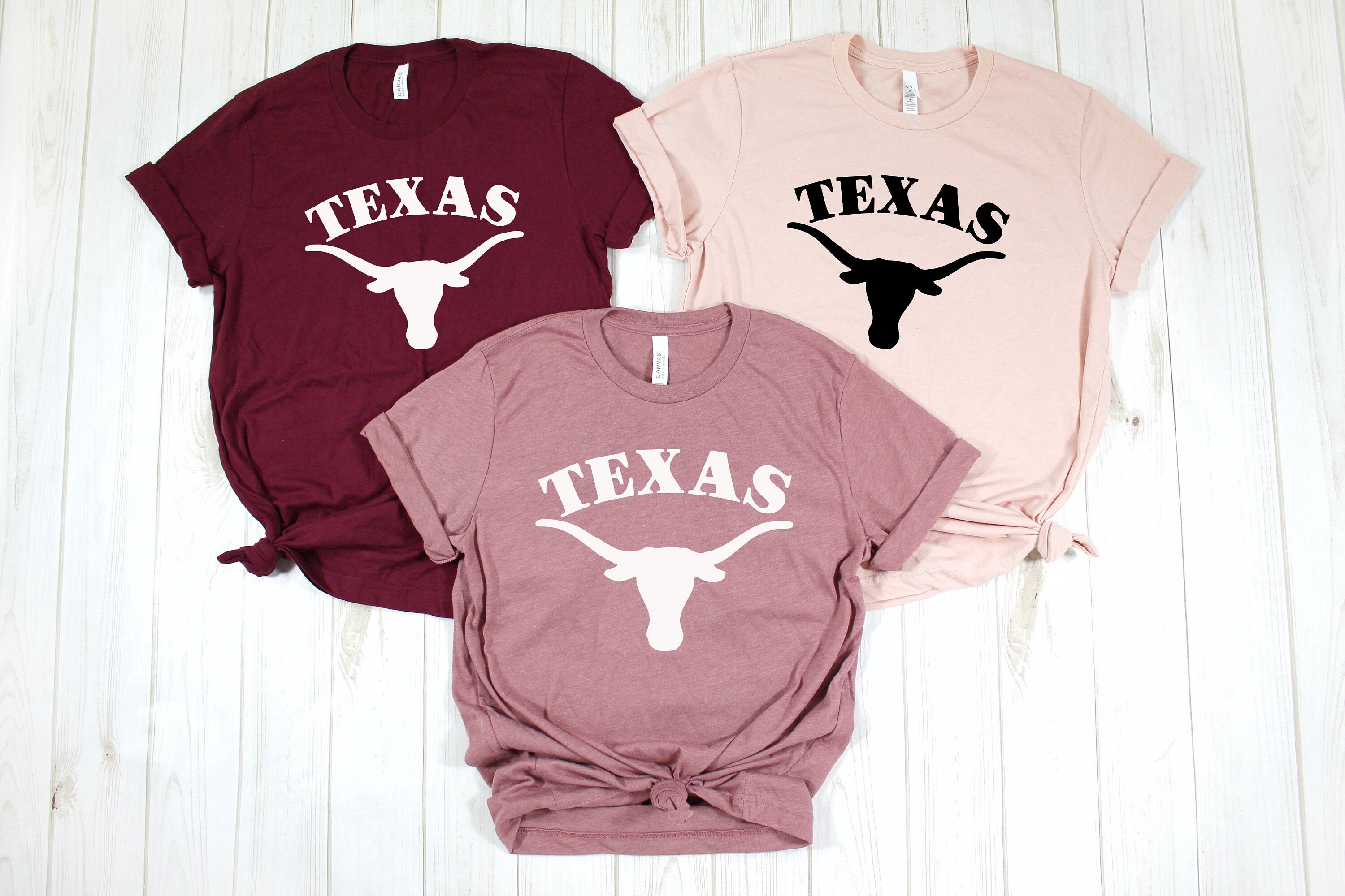 Texas Shirt State Shirt Texas Shirts Texan Longhorn TShirt Etsy