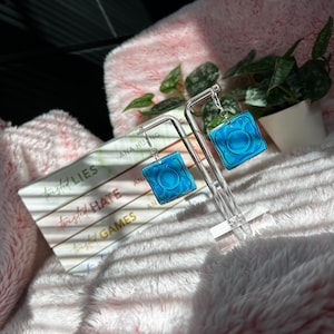 Condom Wrapper Earrings, Funny Statement Jewelry, Hand Drawn Art Earrings, Novelty Gift, Bachelorette Accessory