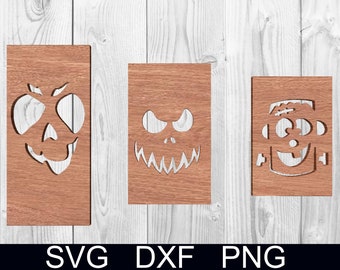 Halloween Jack o'Lantern CNC Cutting Files: Dxf Svg Set (Digital Download)