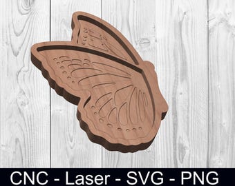 Bandeja de servir con forma de mariposa. Archivo de corte CNC (Descarga digital)