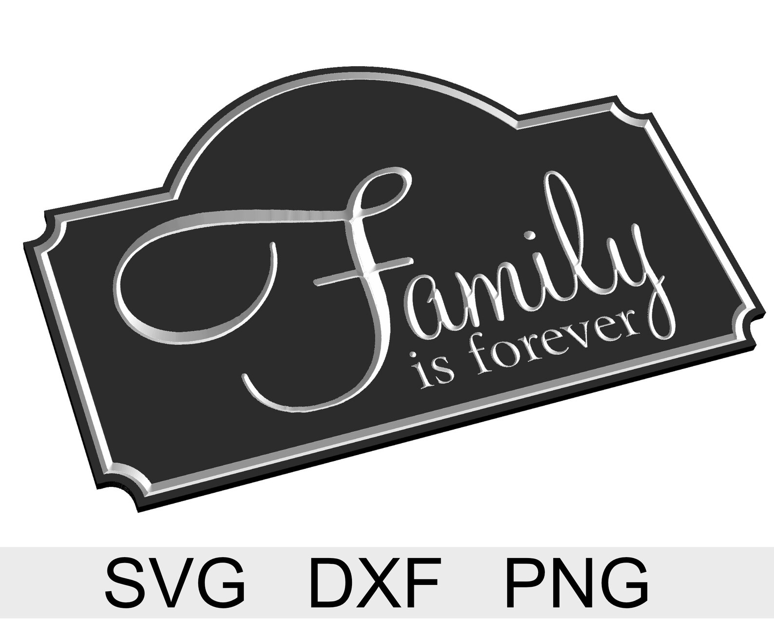 Download Elegant Family is Forever sign Dxf and Svg file for wooden ...