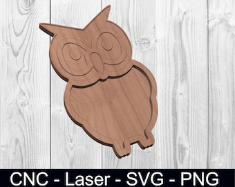 Taca do serwowania w kształcie sowy. Plik wycinany CNC (pobranie cyfrowe)