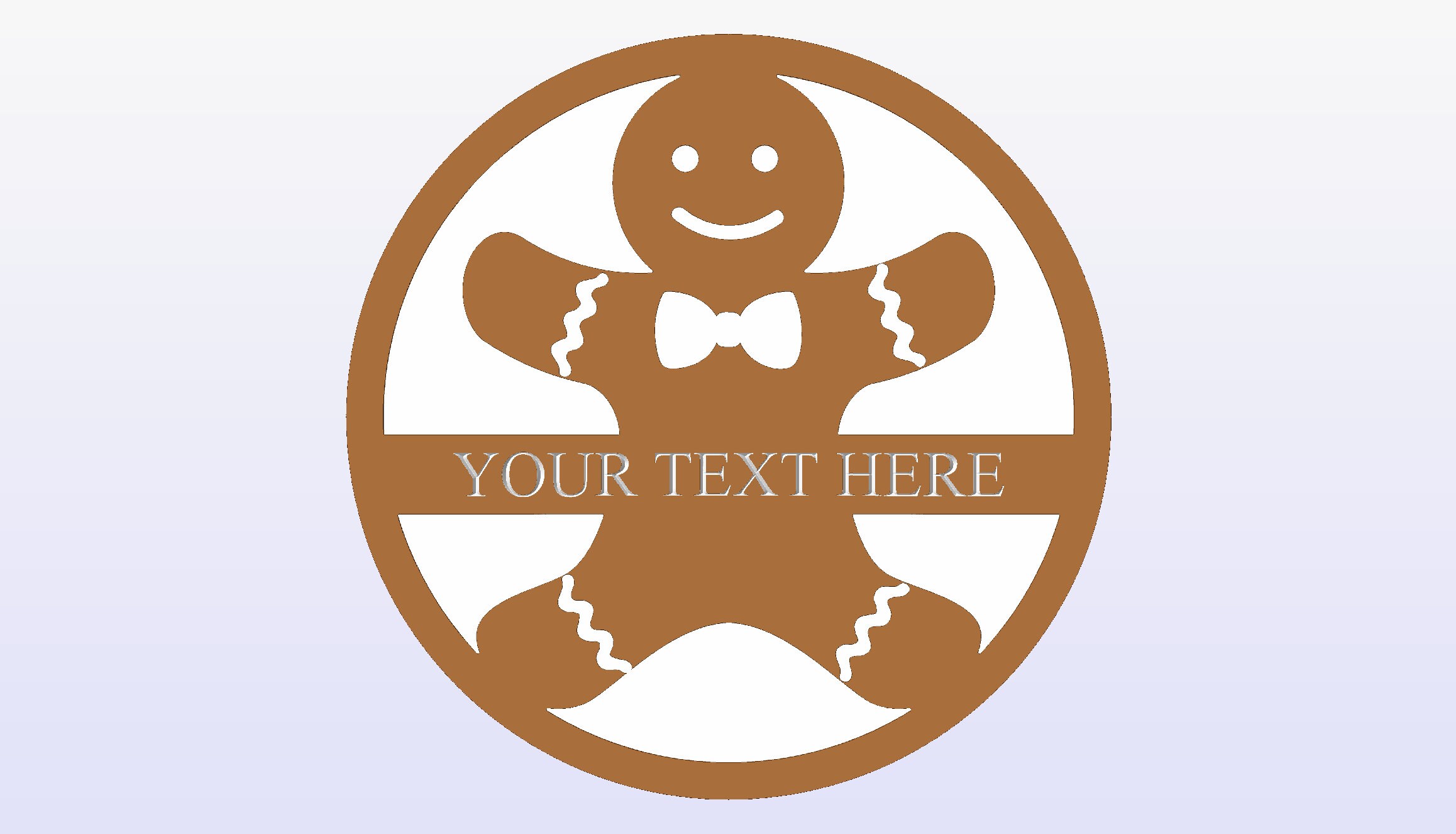 Gingerbread Split Monogram Dxf and Svg File - Digital Download Only - Etsy