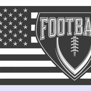 US Flag with Football Shield CNC file – Dxf and Svg files – Digital Download only