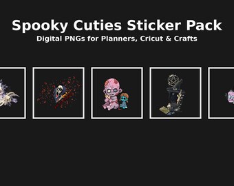 Spooky Babes Sticker Vault – Horror-Inspired PNG Pack for Halloween Lovers