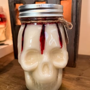 Bloody Skull Candle