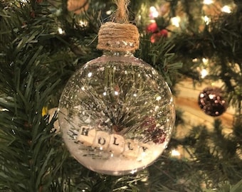 PERSONALIZED WORDS! Rustic Woodland Ornament