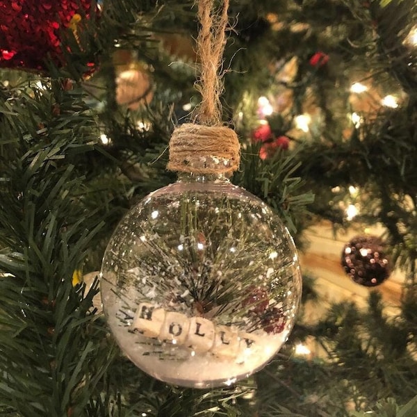 PERSONALIZED WORDS! Rustic Woodland Ornament