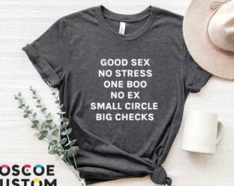 Good Sex No Stress One Boo No Ex Small Circle Big Checks - Etsy