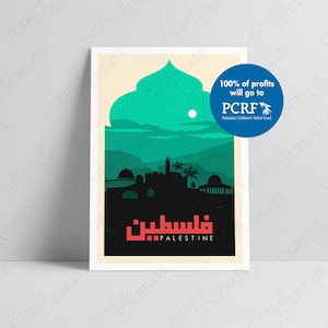 For Charity, Palestine (فلسطين) - Premium semi-glanzende zijde geïllustreerde posterprint