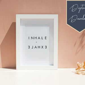 Inhale-Exhale | Digital, Downloadable, Printable | Minimalistic Art Print