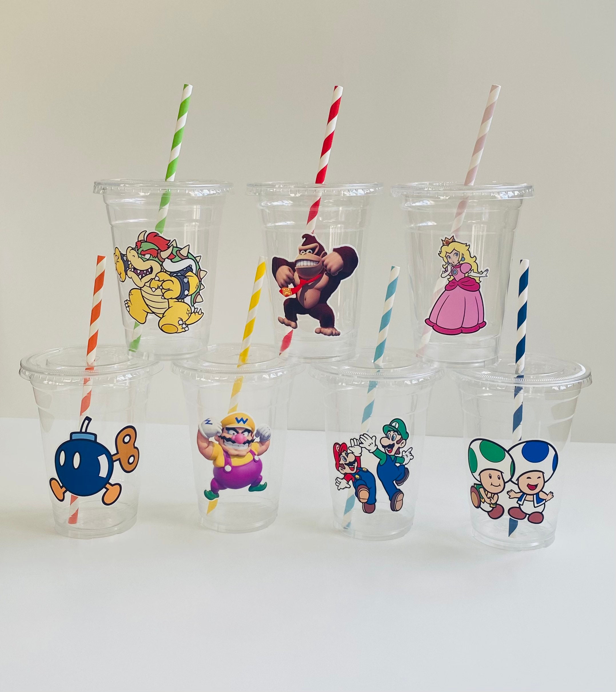 Super Mario Birthday Party Supplies Decorations Mylars Banner Cups Bendy  Straws