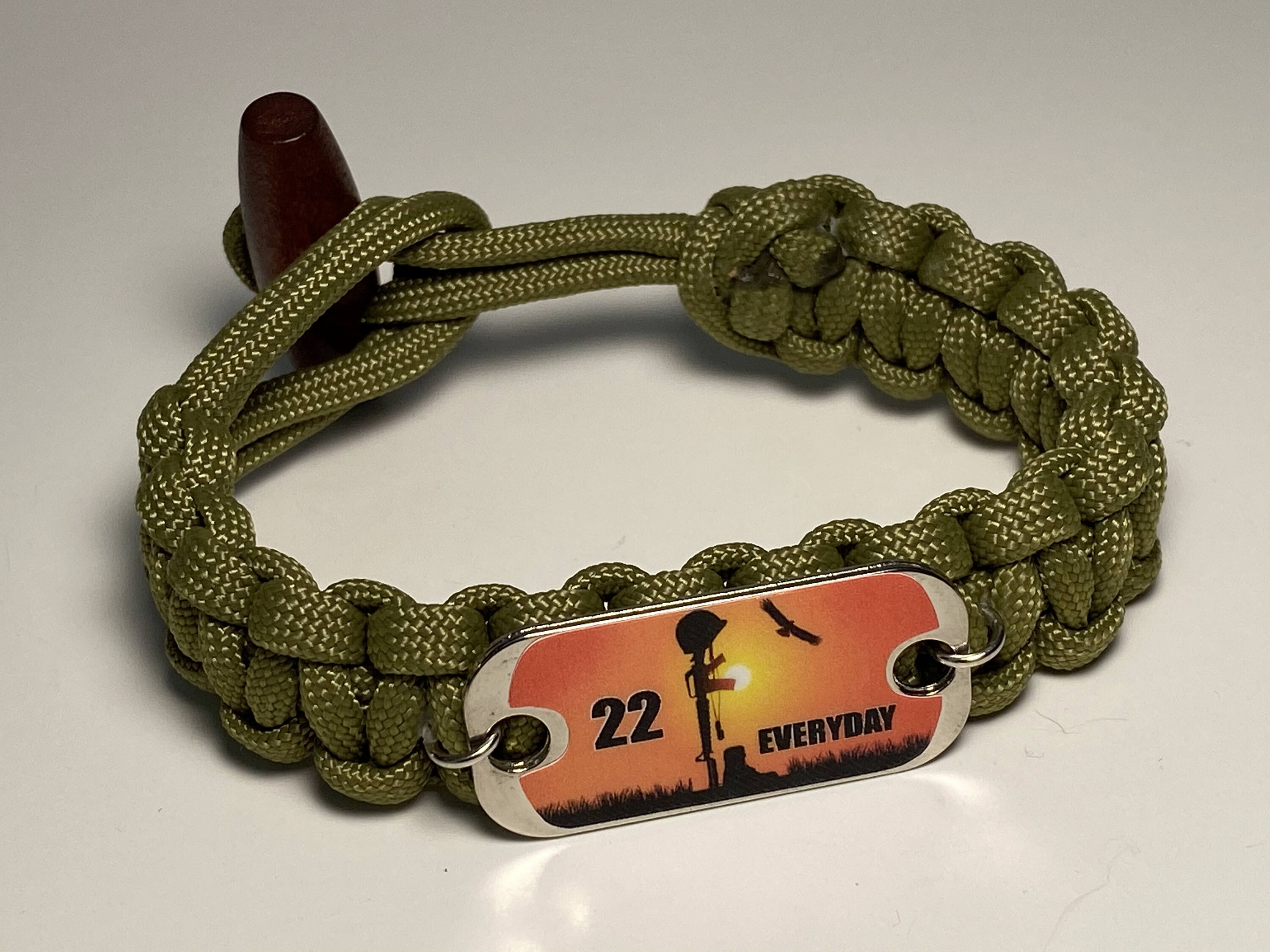 550 Paracord Bracelet 22 A Day wood toggle clasp Unique Etsy