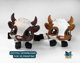 Articulated Holstein Cow | 3D Print STL File