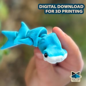 Articulated Hammerhead Shark  by Teal Cat Creative | STL File | Dragon Egg | Flexi Friend