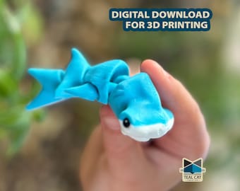 Articulated Hammerhead Shark  by Teal Cat Creative | STL/3MF File | Dragon Egg | Flexi Friend