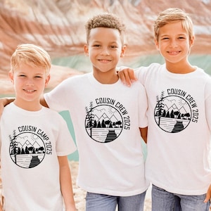 Cousin Crew or Camp 2025 lake and mountain - Instant Digital Download - PNG SVG jpg Includes Numbers and Letters DIY