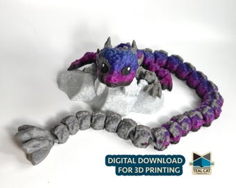 Articulating Mercury Dragon, 3D Printing STL/3MF File